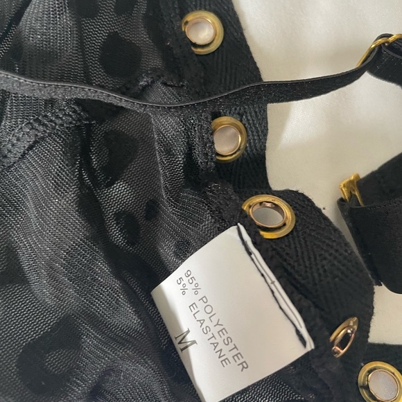 Black Leopard Print Bralette - Picture 6 of 6